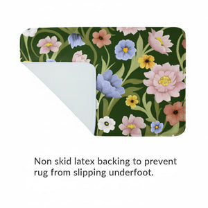 Deep Green Meadow Memory Foam Rug