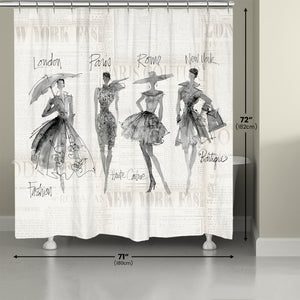 Fashion Sketchbook Shower Curtain