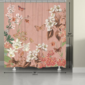 Flutter and Bloom Shower Curtain