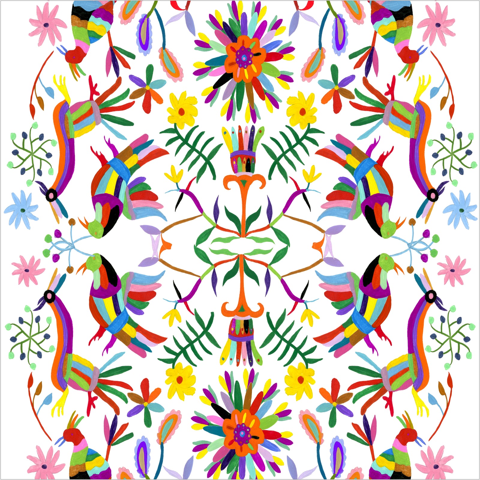 Folk Art Whimsy Duvet Cover