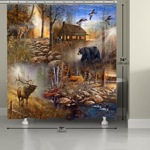 Forest Collage Shower Curtain