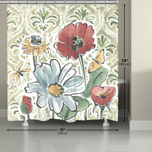 Garden Filigree Bloom Shower Curtain