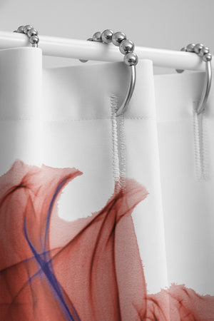 Red Gentian X-Ray Flowers Shower Curtain