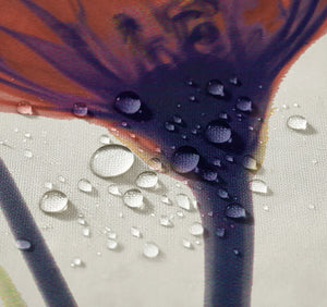 Red Gentian X-Ray Flowers Shower Curtain