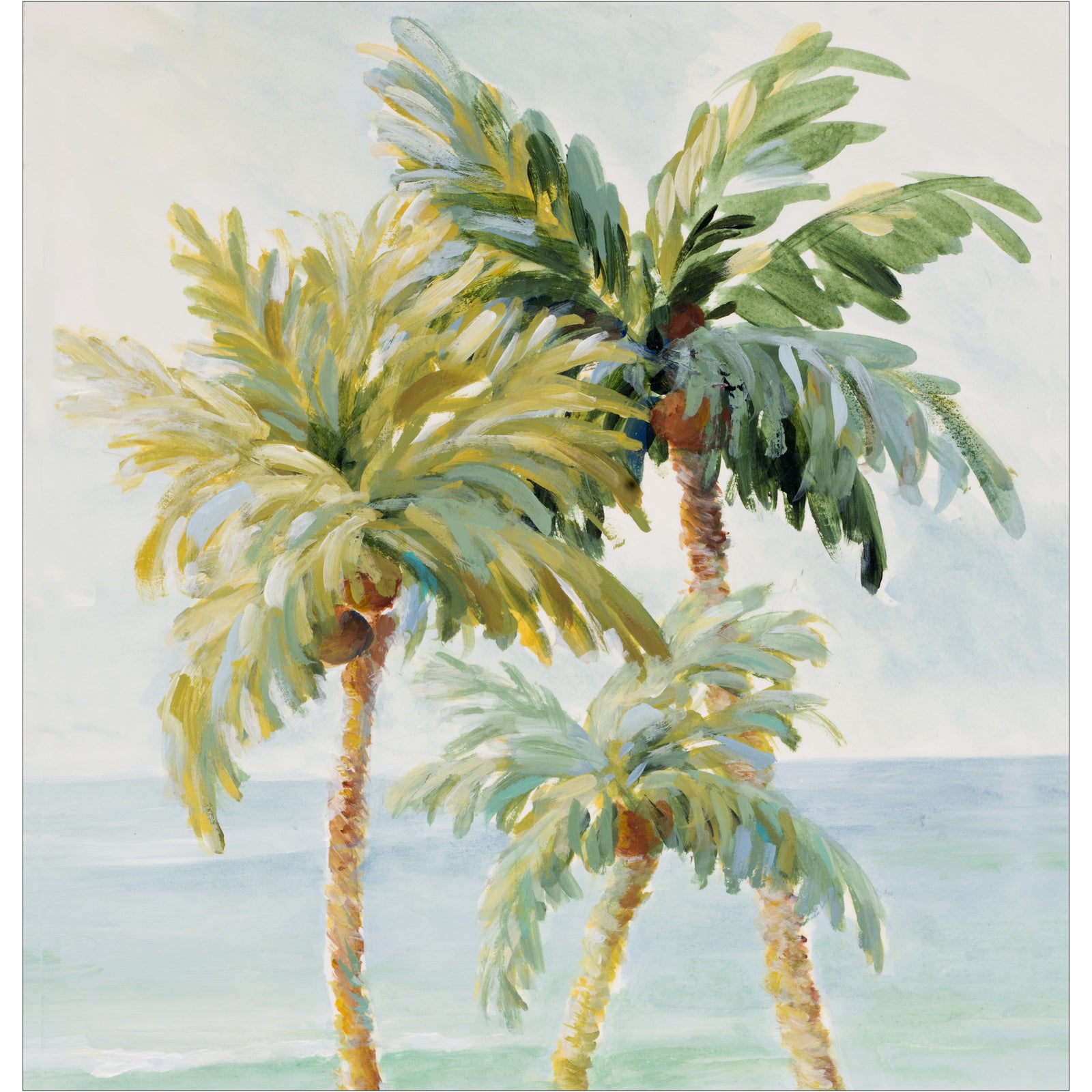 Golden Palm Shower Curtain