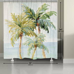 Golden Palm Shower Curtain