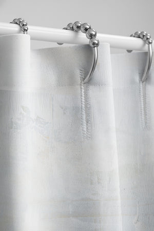 Gray Poppy Garden Shower Curtain