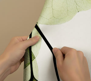 Green X-Ray of Eucalyptus Leaves Shower Curtain