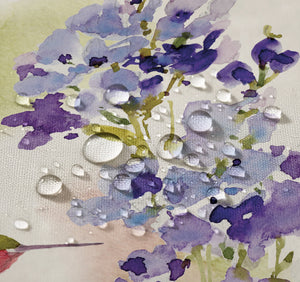 Hummingbird Floral Shower Curtain