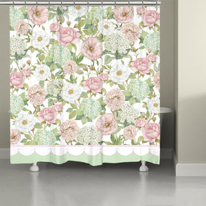 Soft Hydrangea Garden Shower Curtain