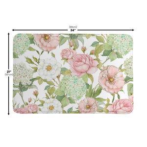 Soft Hydrangea Garden Memory Foam Rug