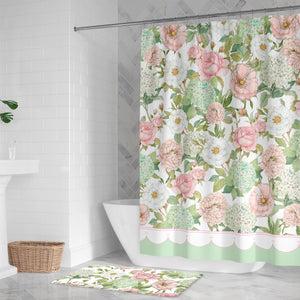 Soft Hydrangea Garden Shower Curtain