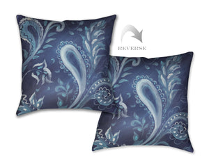 Indigo Pattern III Outdoor Decorative Pillow