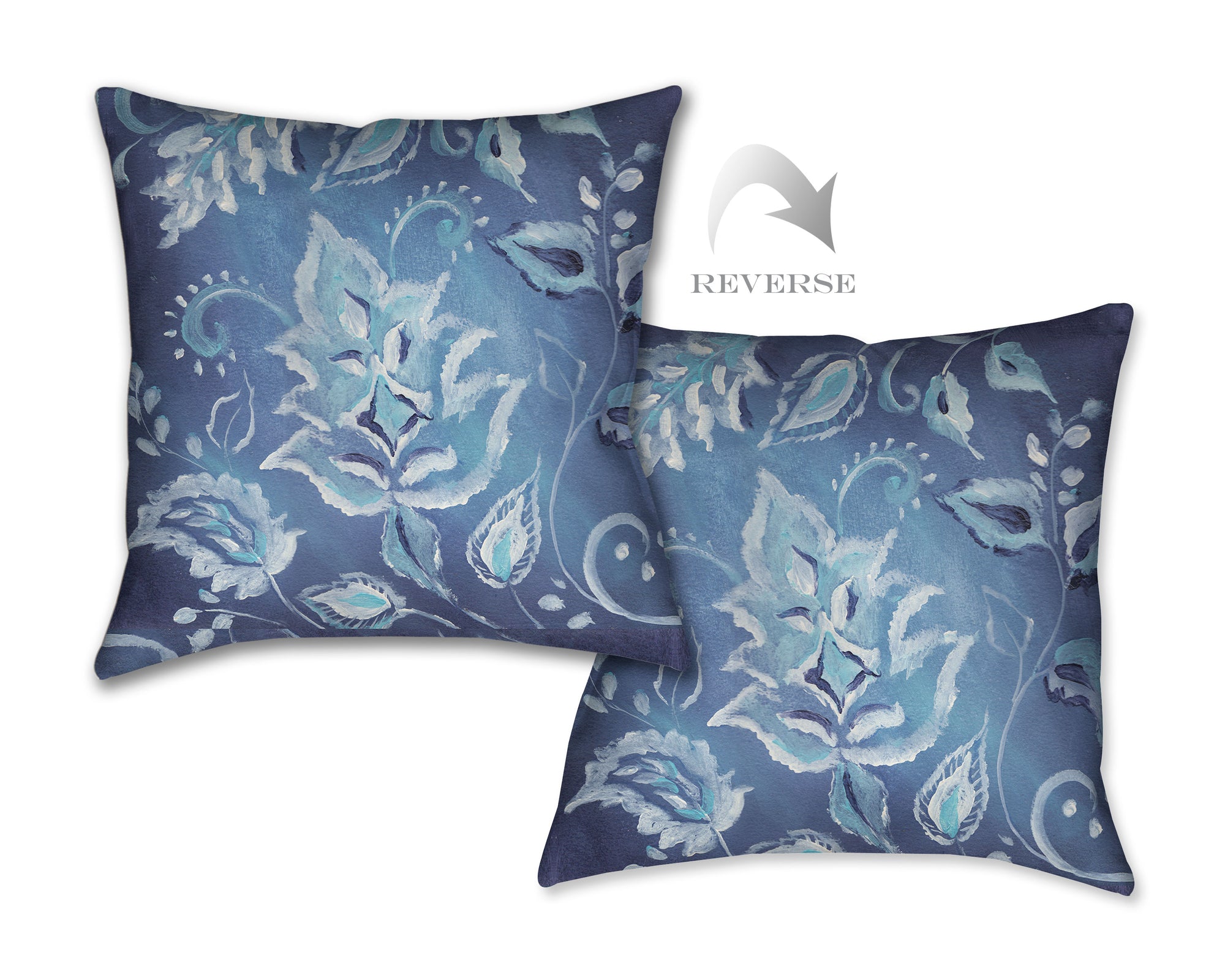 Indigo Pattern II Outdoor Decorative Pillow
