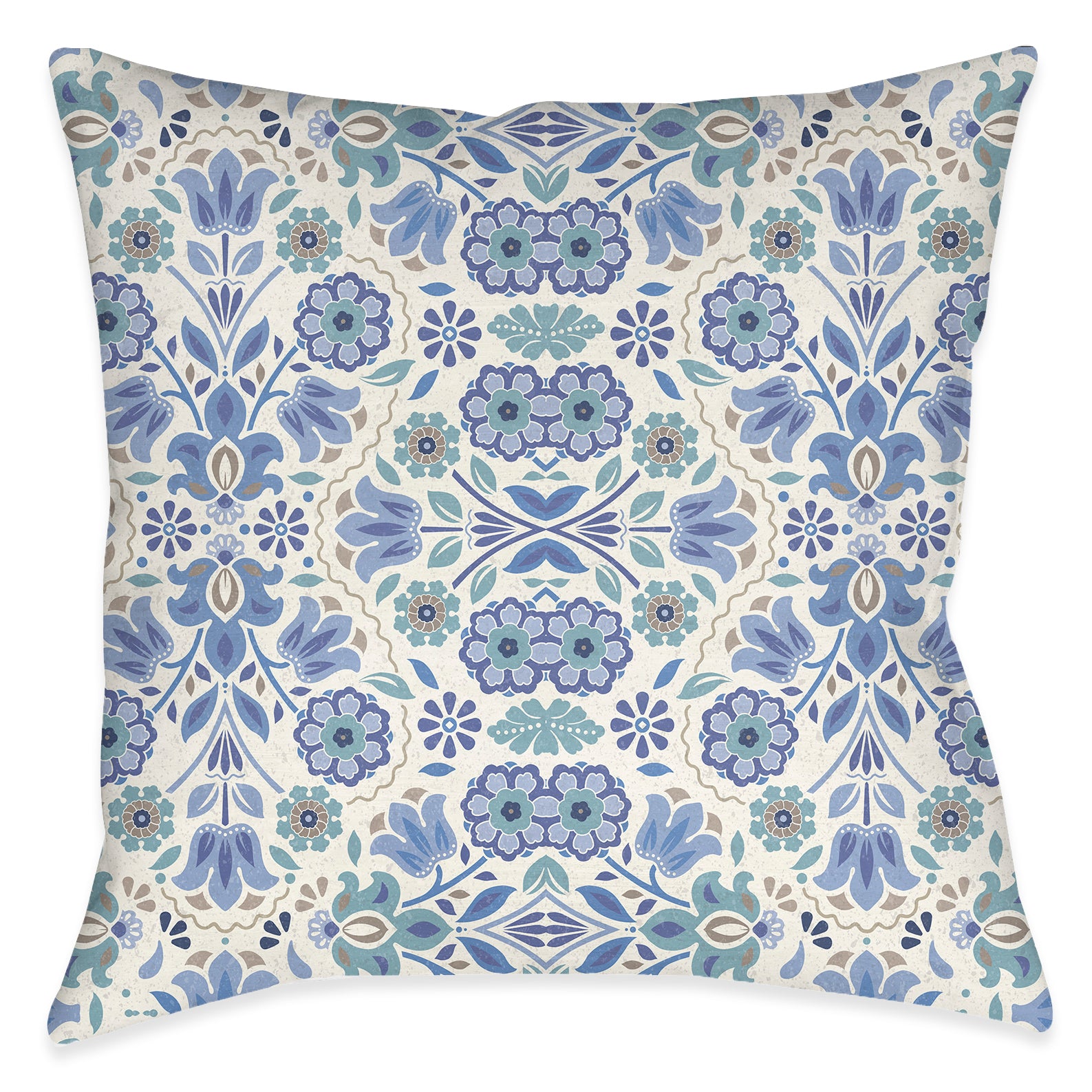 kathy ireland® HOME Indochine Blue Outdoor Decorative Pillow