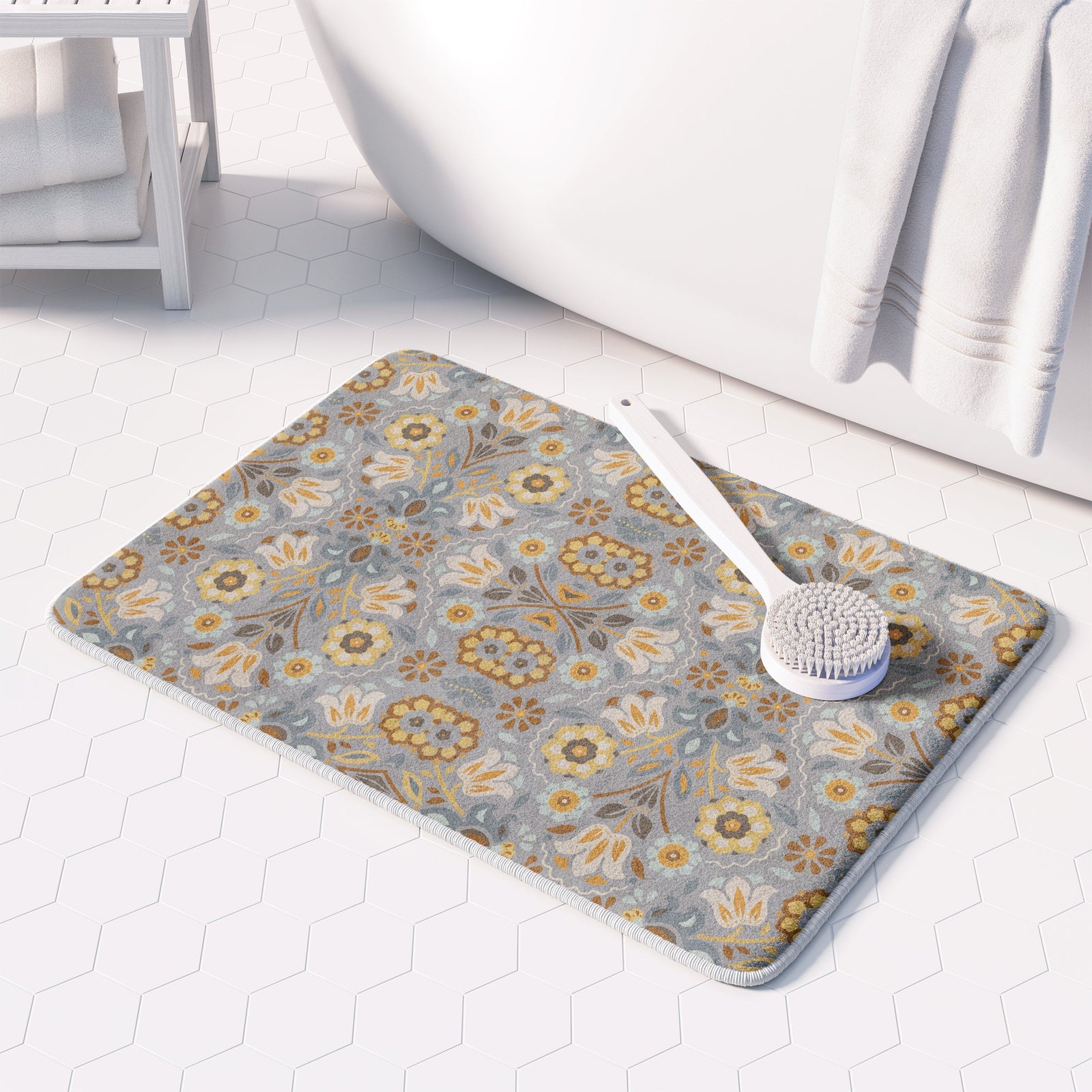 kathy ireland® HOME Indochine Gray Memory Foam Rug