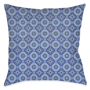 kathy ireland® HOME Indochine Mosaic Indigo Outdoor Decorative Pillow