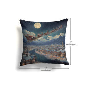 Santa's Sleigh Ride Indoor Woven Pillow