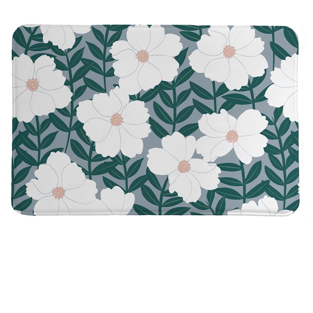 Delicate Floral Magnolia Memory Foam Rug