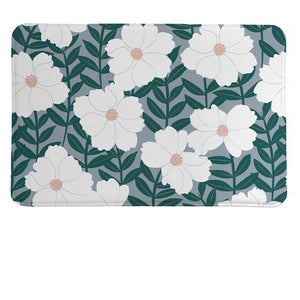 Delicate Floral Magnolia Memory Foam Rug