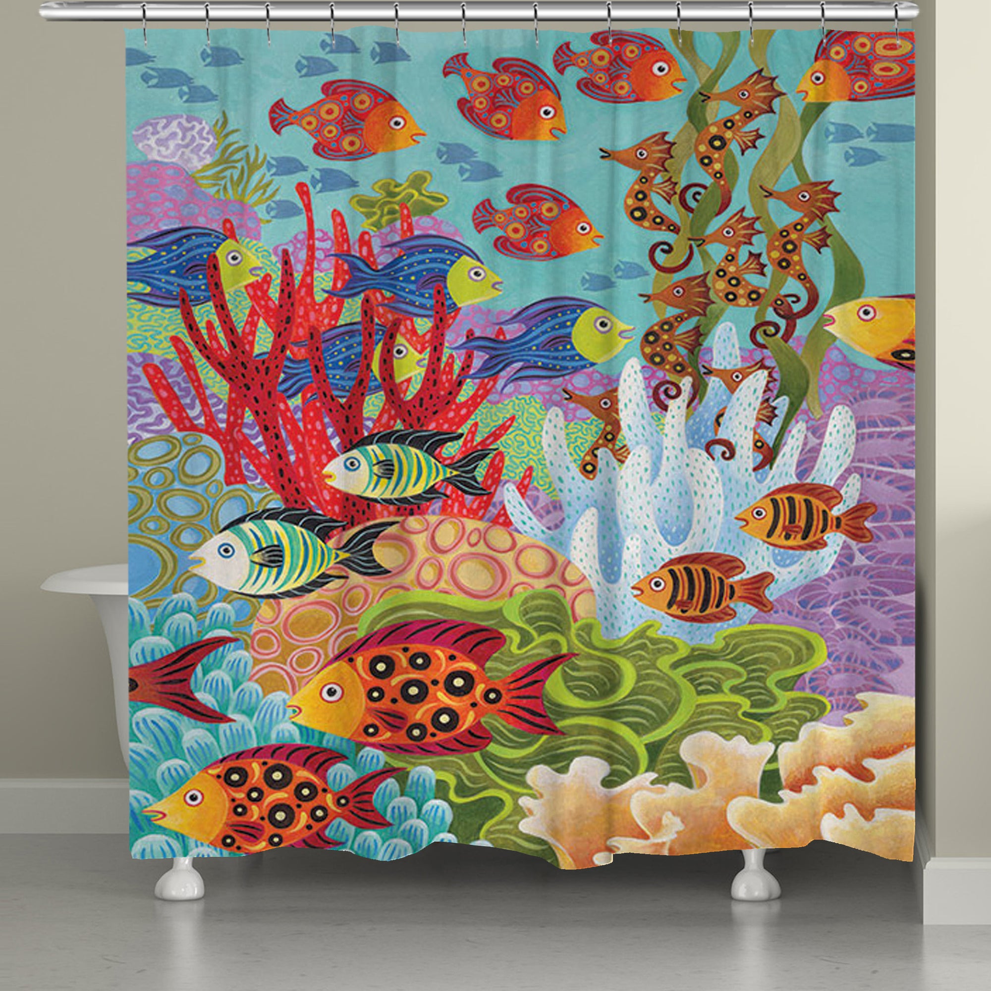 Fish in the Hood Shower Curtain