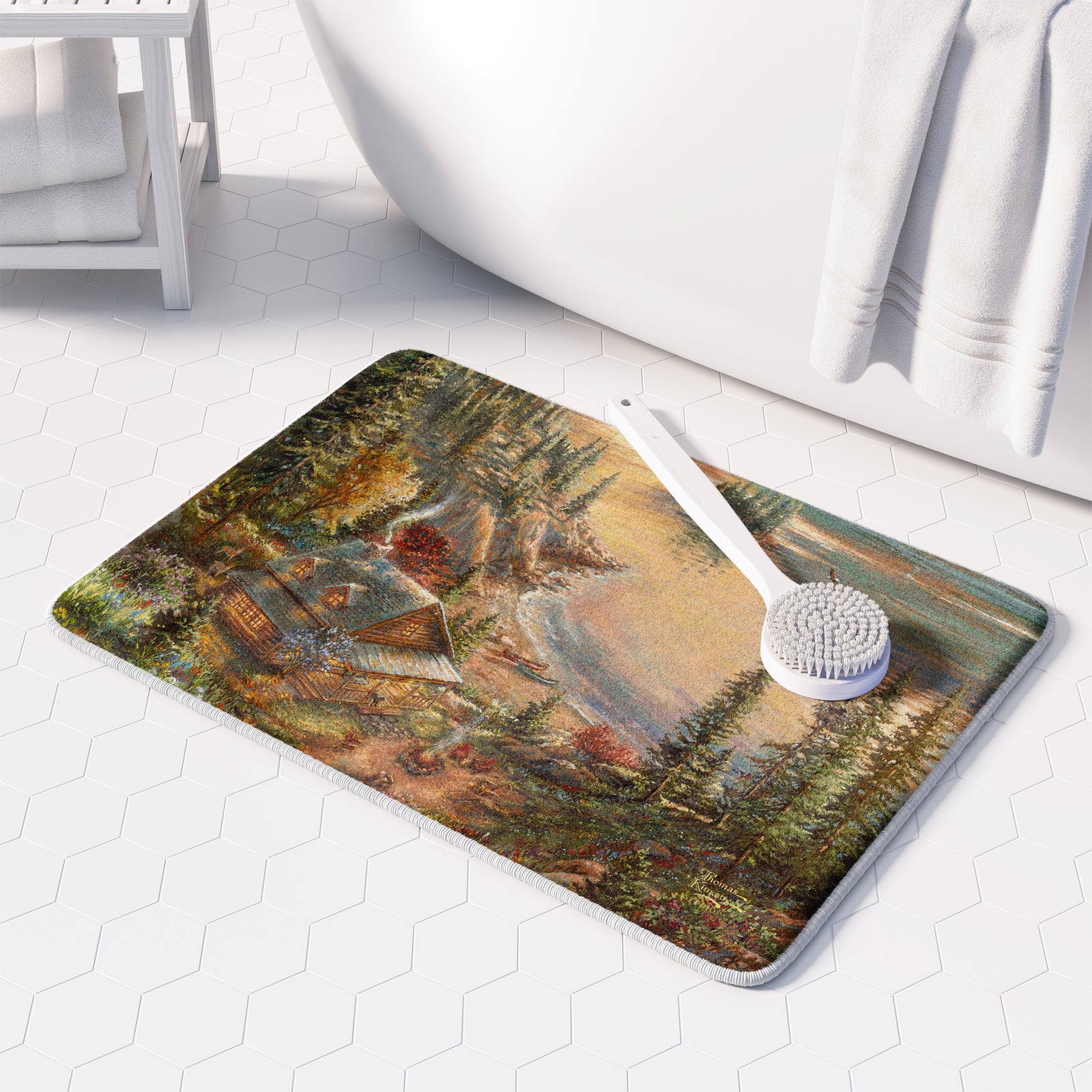 Thomas Kinkade Lakeside Splendor Memory Foam Rug