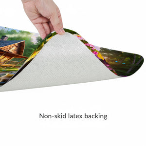 Majestic Cabin on Stream Memory Foam Rug