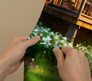 Majestic Cabin on Stream Shower Curtain