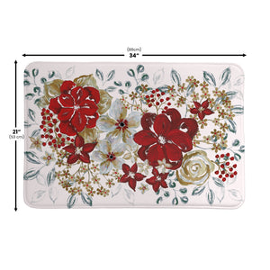 Midwinter Florals Memory Foam Rug
