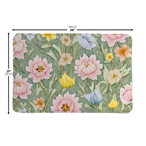 Morning Peonies Memory Foam Rug