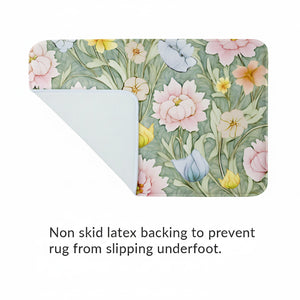 Morning Peonies Memory Foam Rug