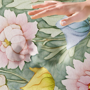 Morning Peonies Memory Foam Rug
