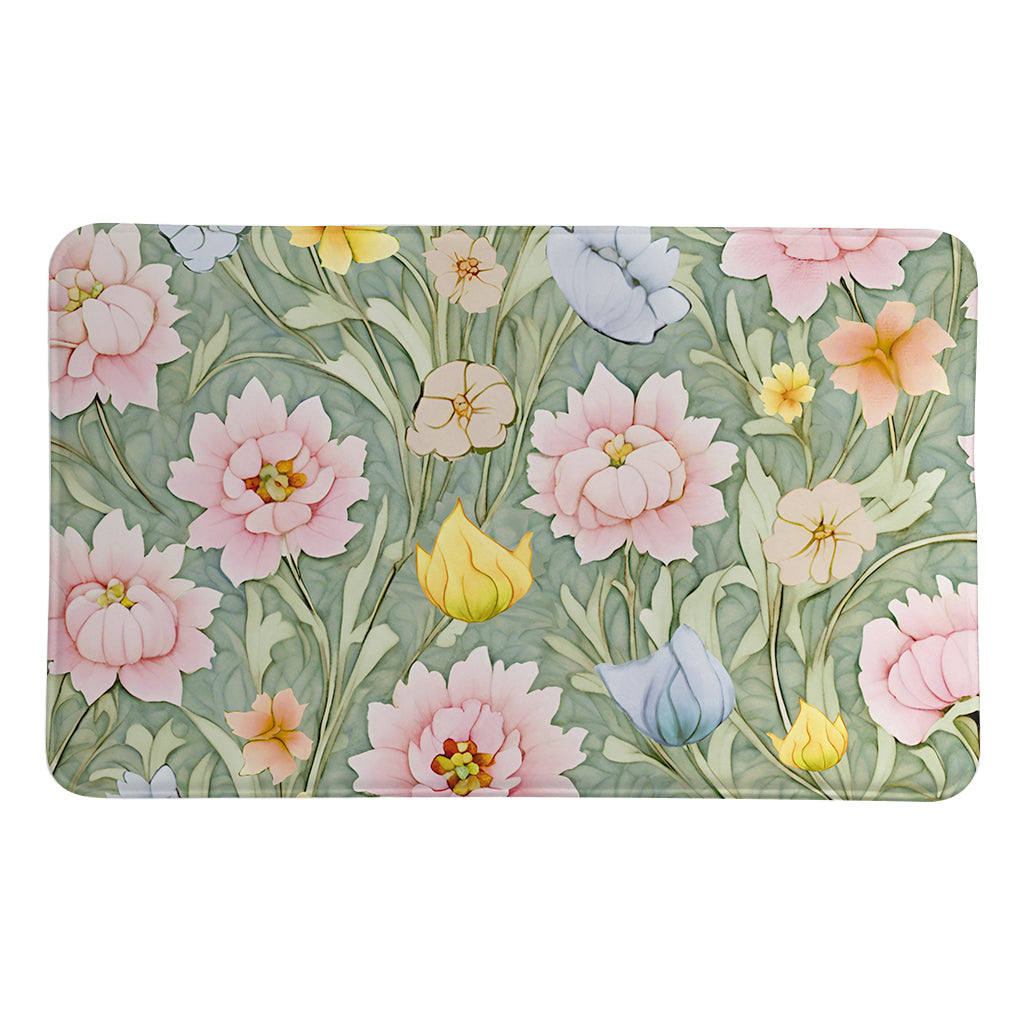 Morning Peonies Memory Foam Rug
