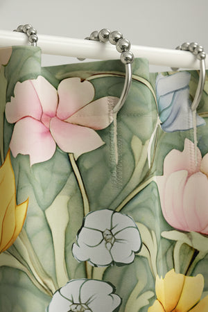 Morning Peonies Shower Curtain