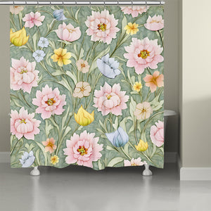 Morning Peonies Shower Curtain