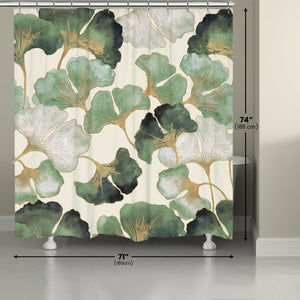 Natural Ginkgo Harmony Shower Curtain