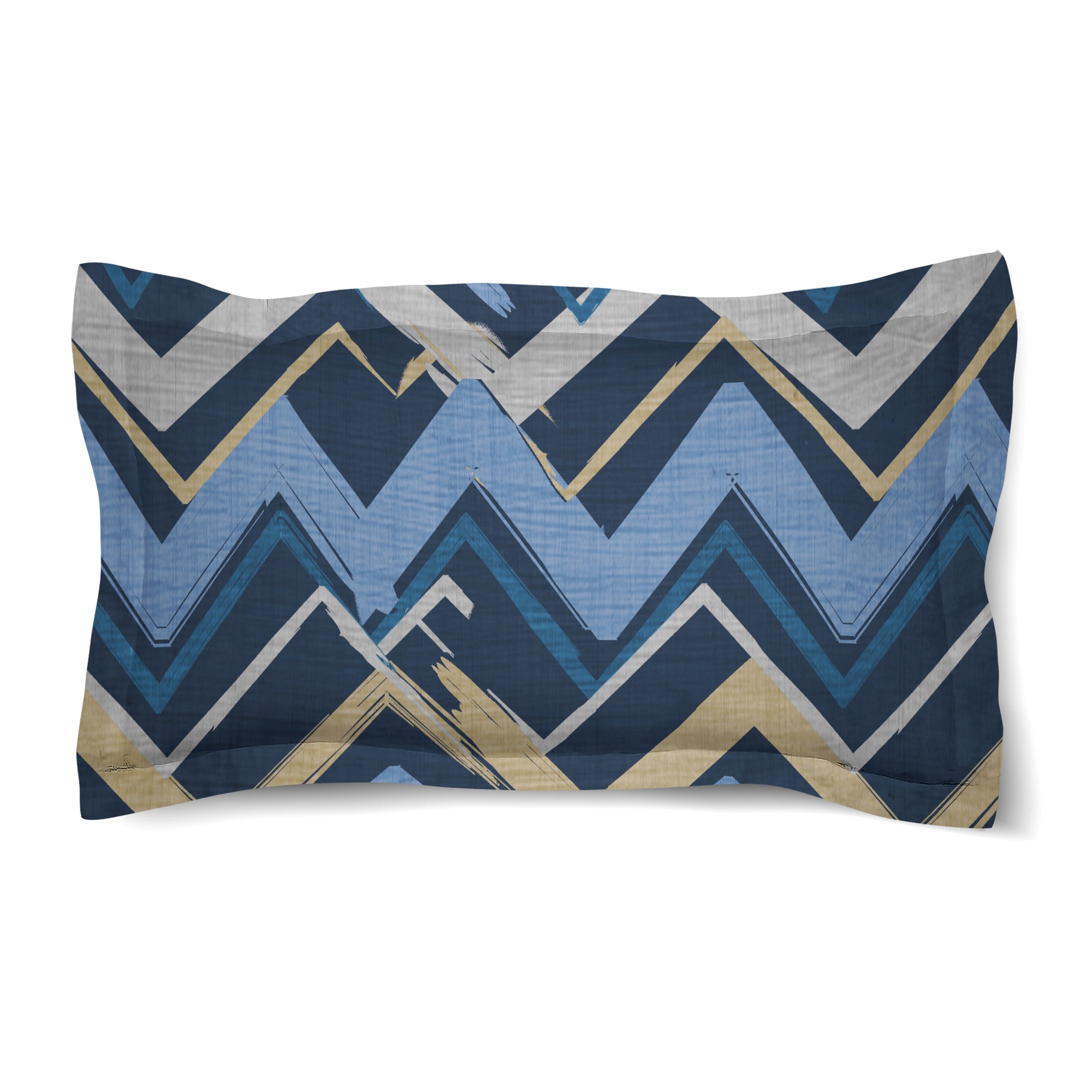 Navy Stripes I Chart Duvet Sham