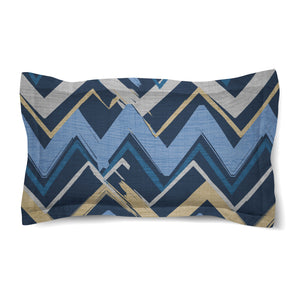 Navy Stripes I Chart Duvet Sham