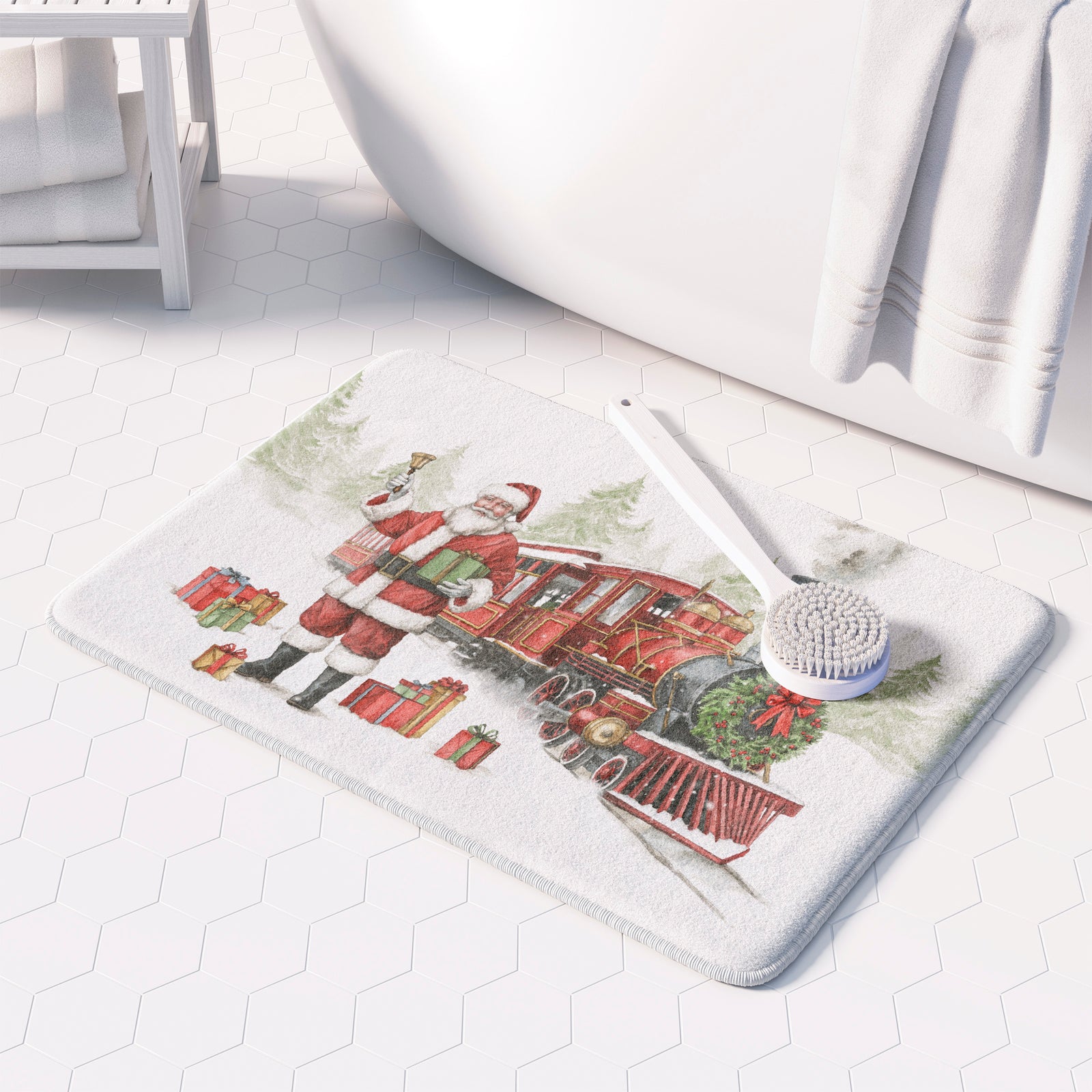 North Pole Express Memory Foam Rug