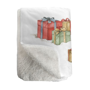 North Pole Express Sherpa Throw Blanket