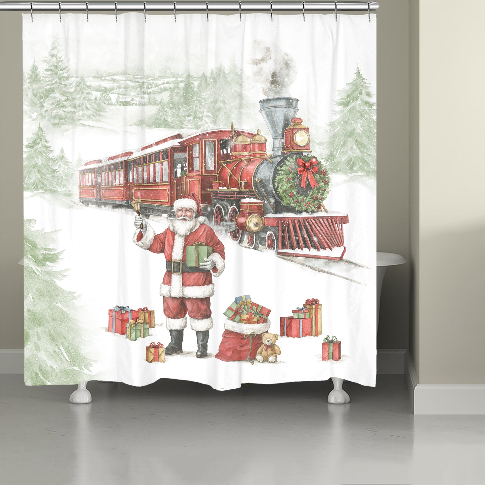 North Pole Express Shower Curtain