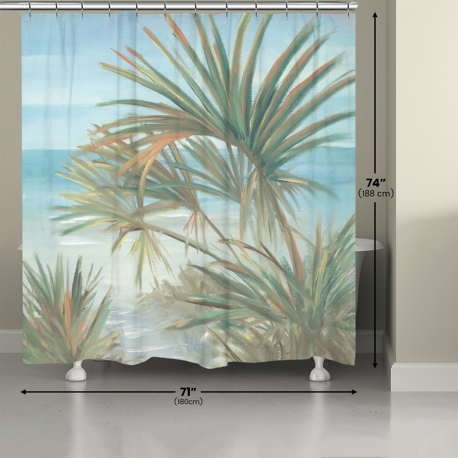 Palmetto Path Shower Curtain