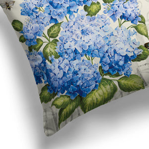 Papillon Hydrangea Blue Indoor Decorative Pillow (Set of 2)