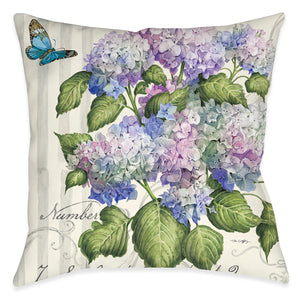 kathy ireland® HOME Papillon Hydrangea Outdoor Decorative Pillow