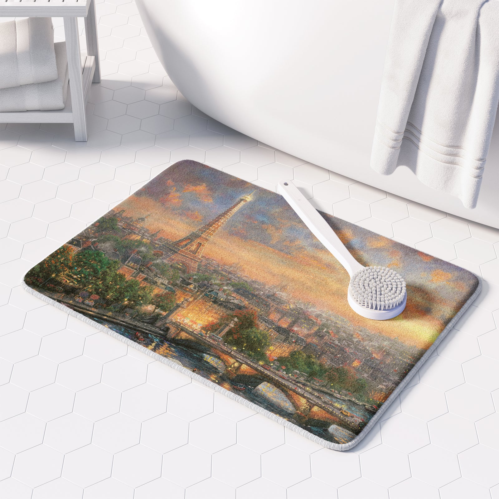 Thomas Kinkade Paris, City of Love Memory Foam Rug