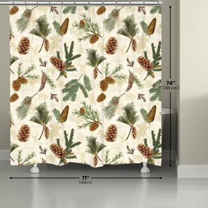 Pinecone Shower Curtain