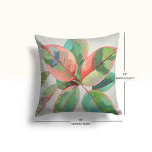 Plant Life Ficus Outdoor Decorative Pillow (Set of 2)