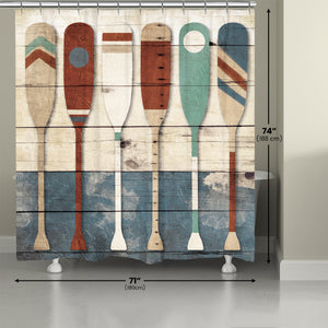 Playful Oars Shower Curtain