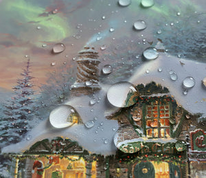 Thomas Kinkade Santa's Night Before Christmas Shower Curtain