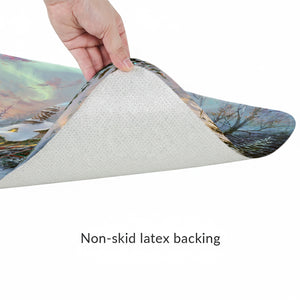 Thomas Kinkade Santa's Night Before Christmas Memory Foam Rug